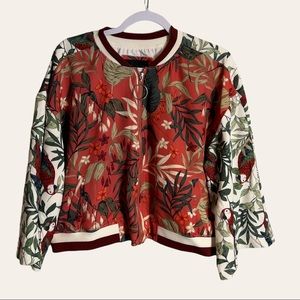 Eloquii Floral Bomber Jacket